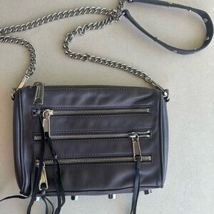 REBECCA MINKOFF CROSSBODY BAG LEATHER HARDWARE LAVENDER DUST
